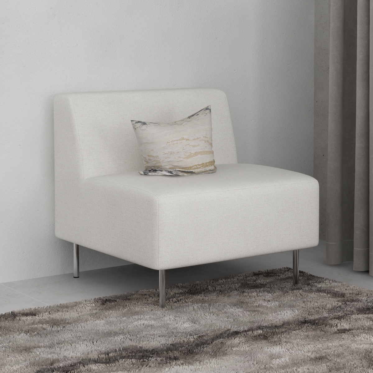 PRO DESIGN MIRACLE 1S SOFA 1 SEATER / SOFA MODULAR - WHITE VN